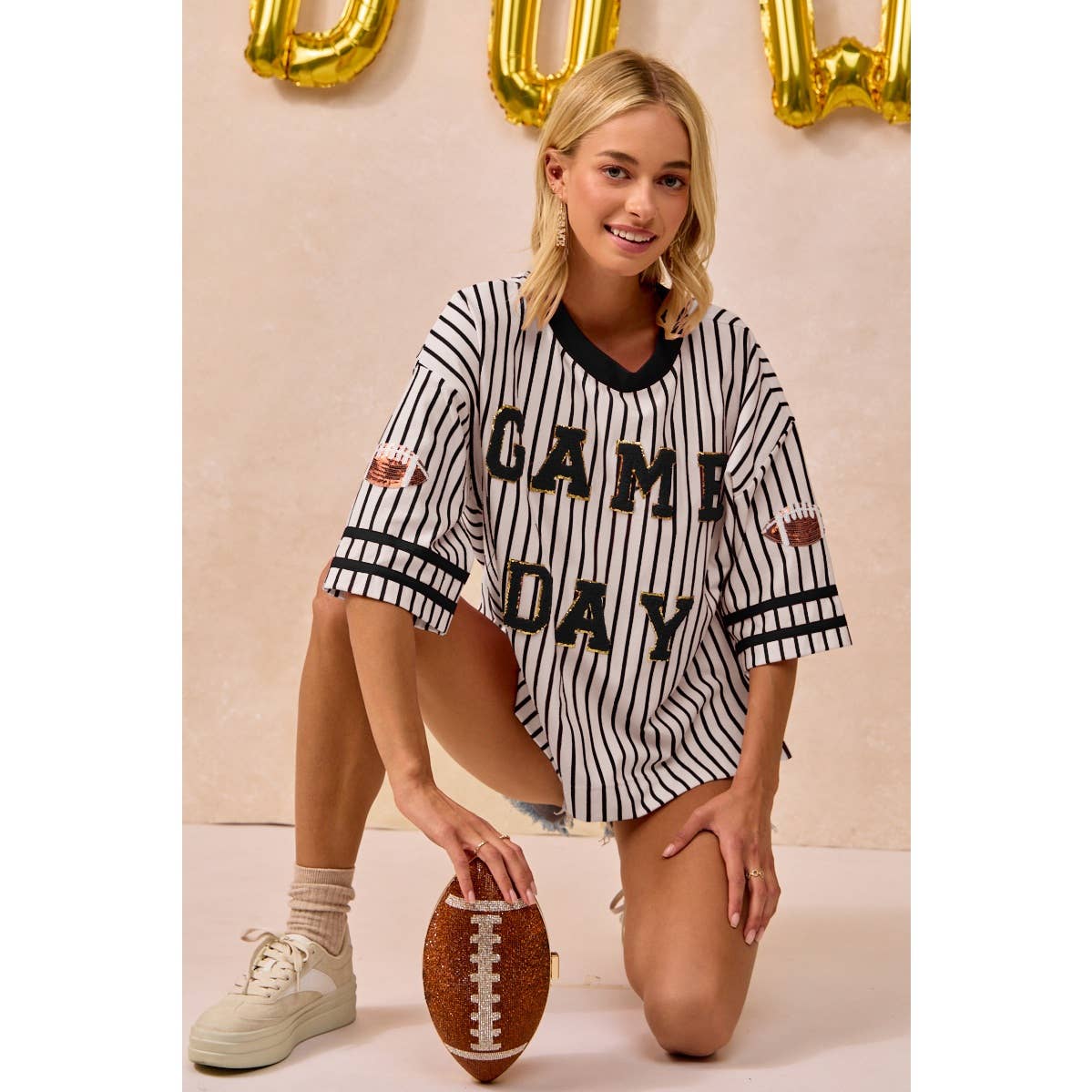 Game Day Striped Top