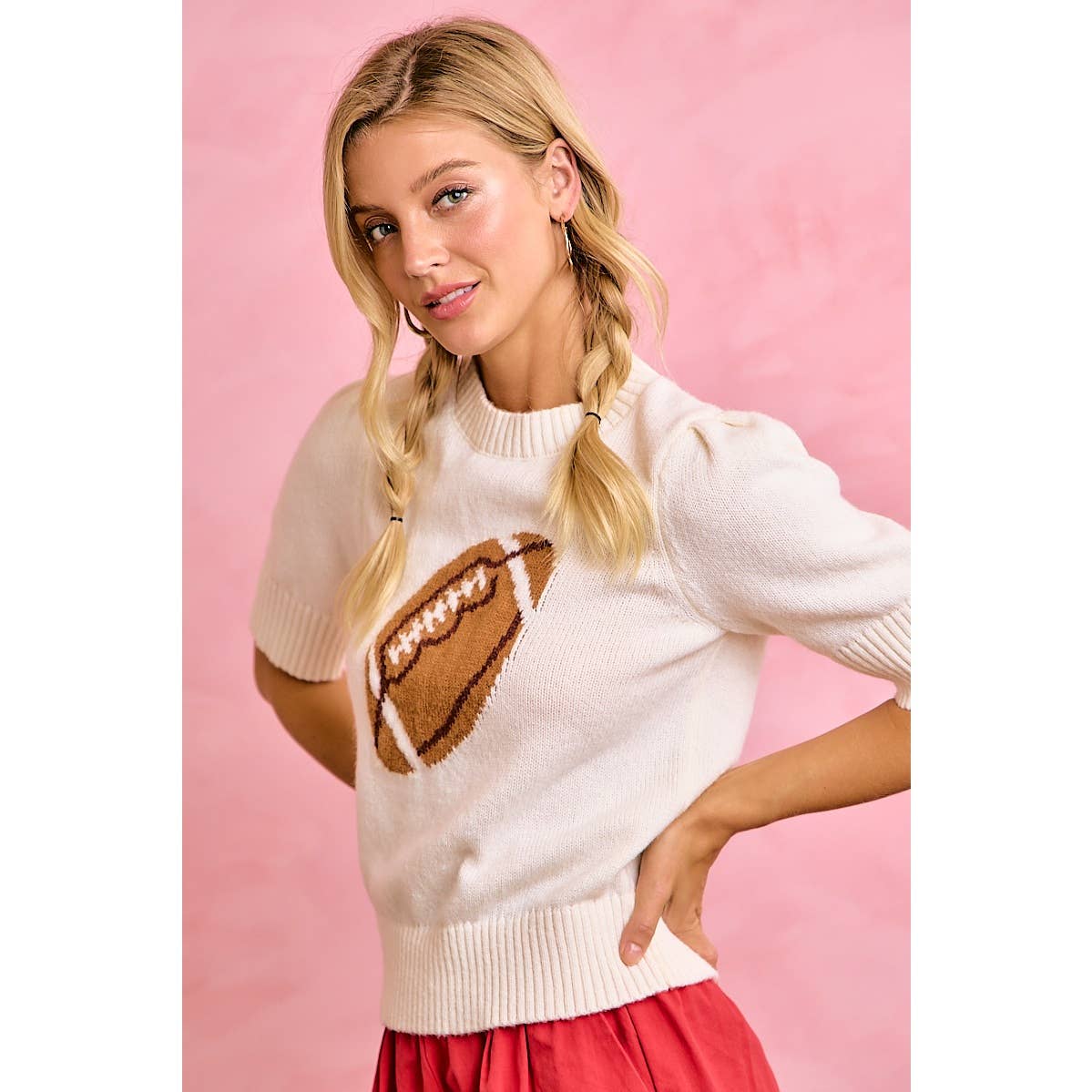 Football Puff Sleeve Top
