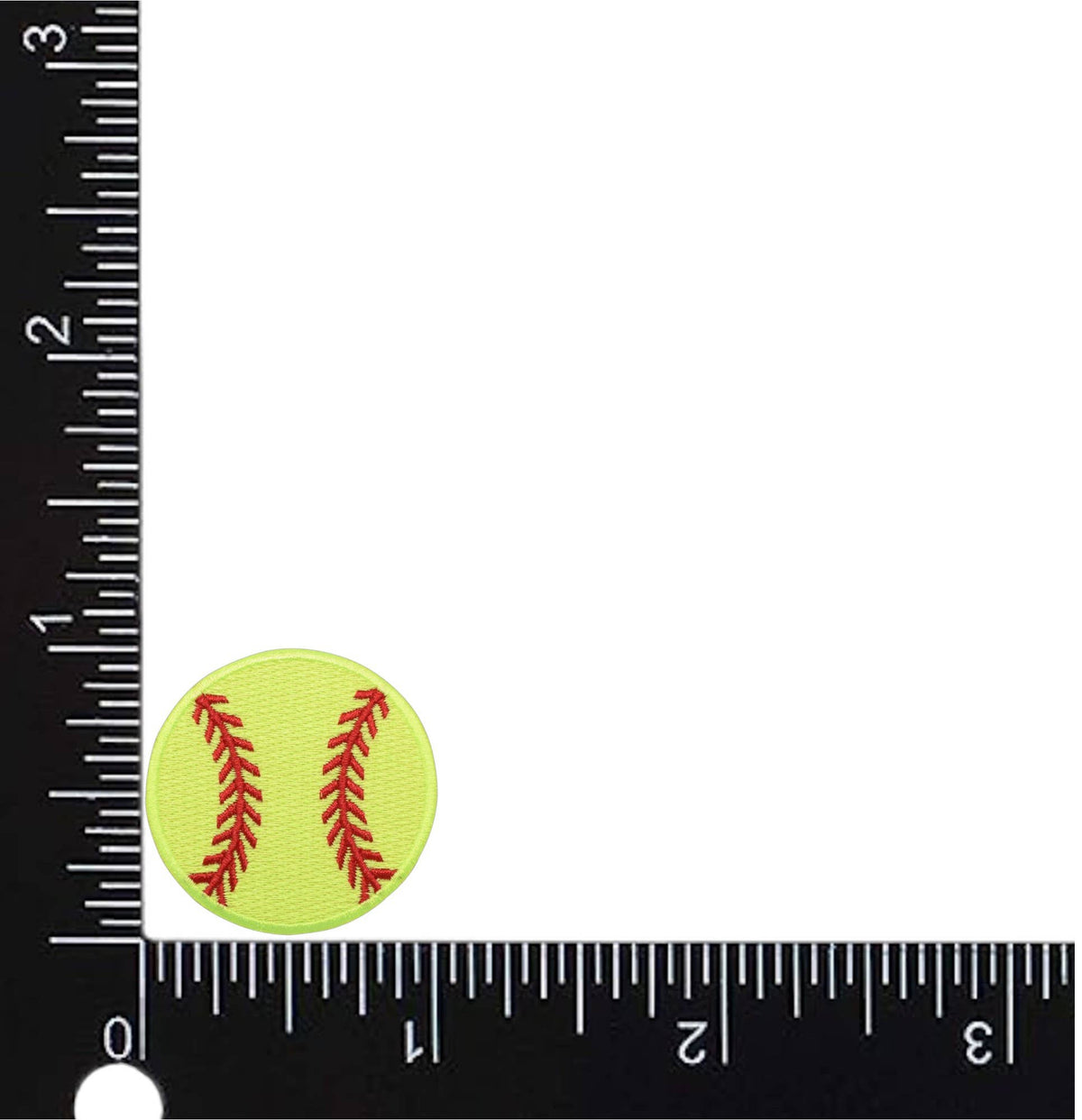 Set of 3, 1" Softball, Iron on Patch
