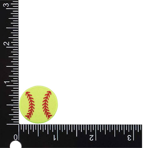 1" Softball Iron on Patch