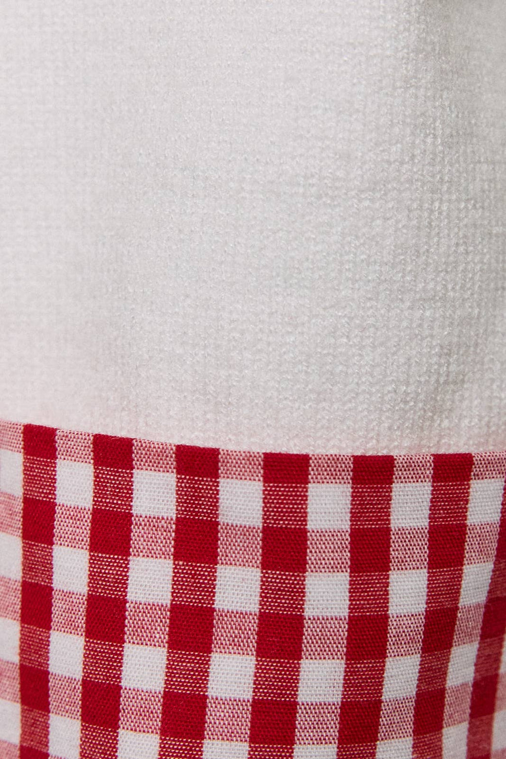GINGHAM DETAIL KNIT SWEATER CARDIGAN