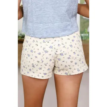 Floral Denim Shorts