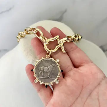 Horse Shackle Necklace 16" inches