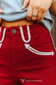 Red Westen Denim western high rise jeans