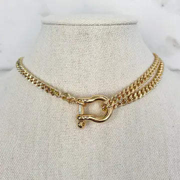 Small Double Chain Necklace 18"inches