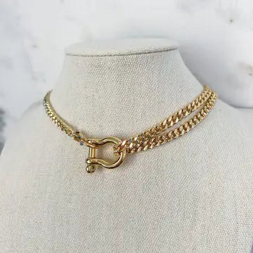 Small Double Chain Necklace 18"inches