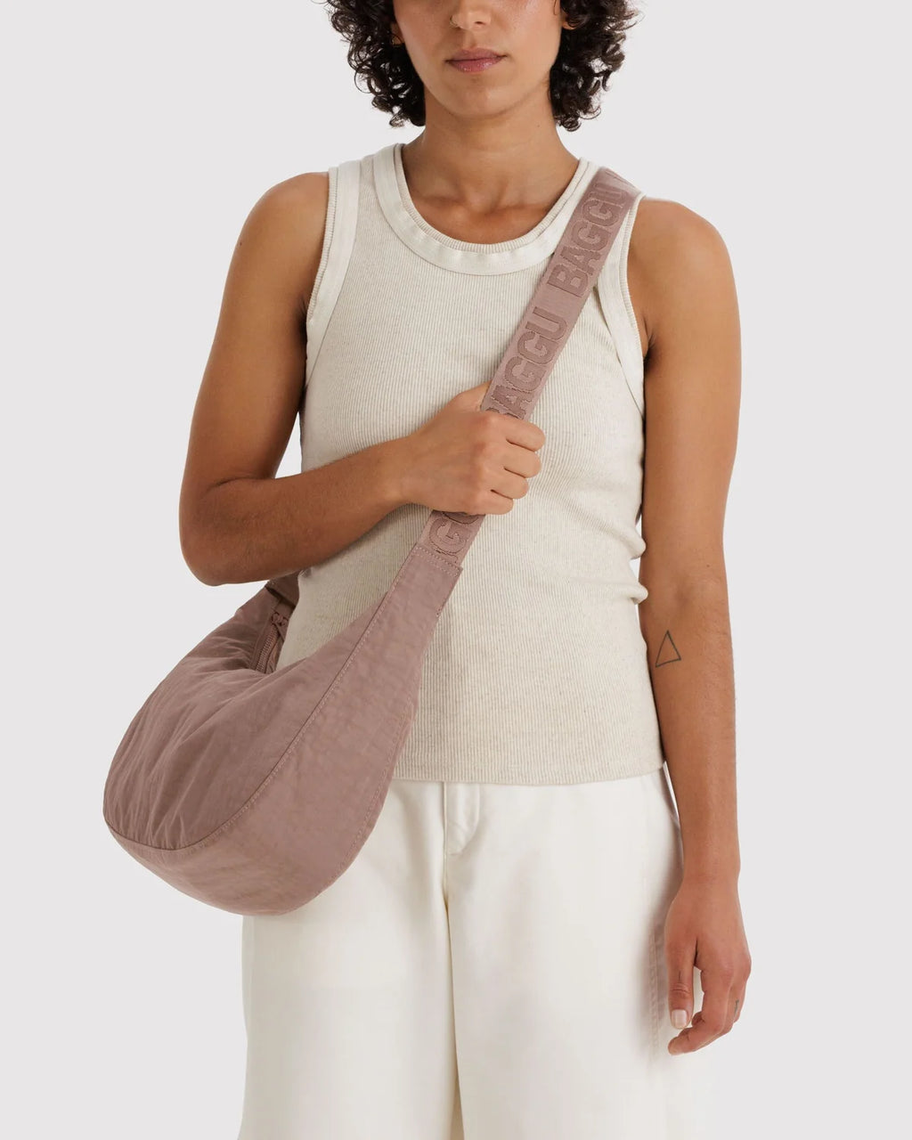 Medium Nylon Crescent Bag