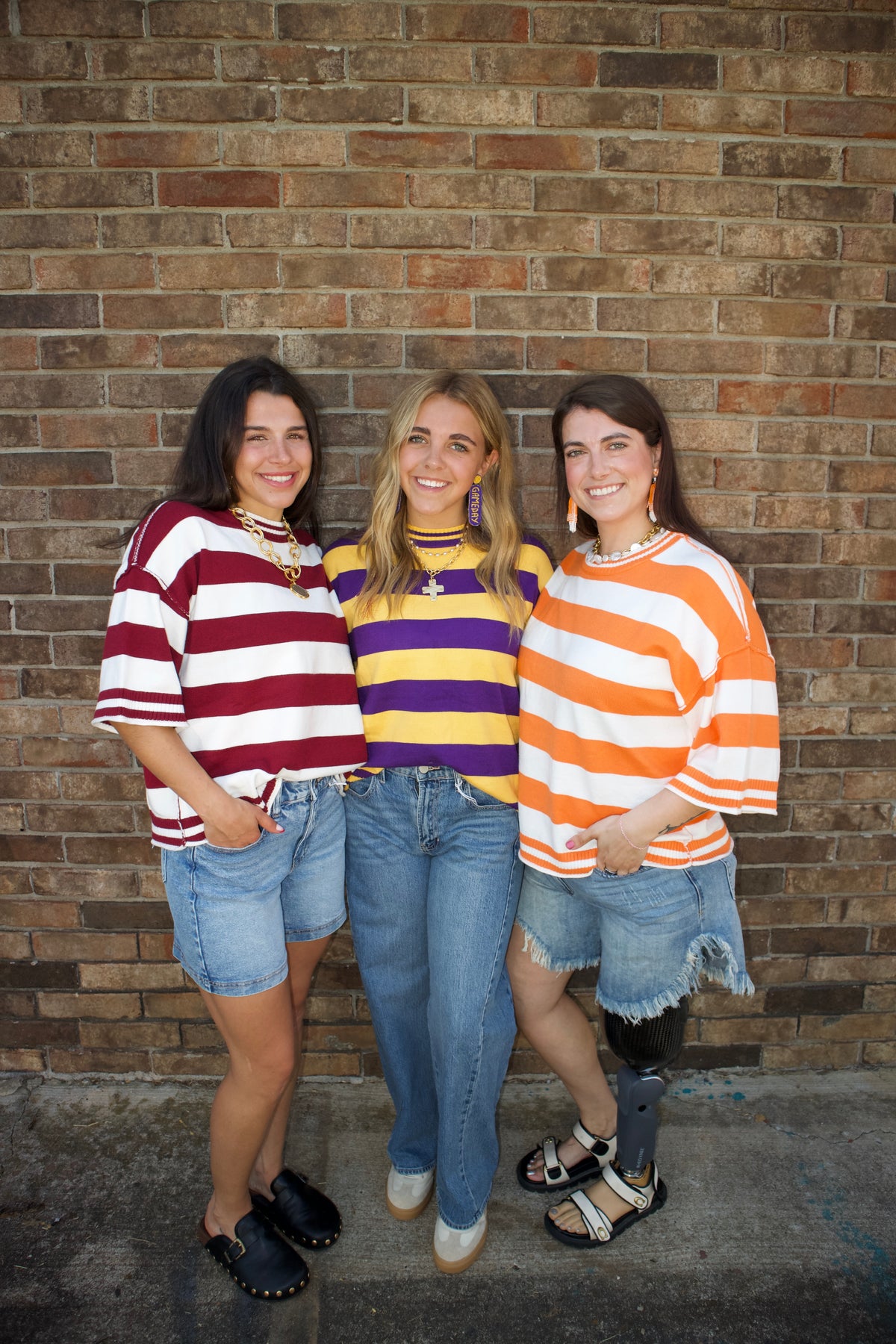 Gameday Stripe Knit Oversized Top